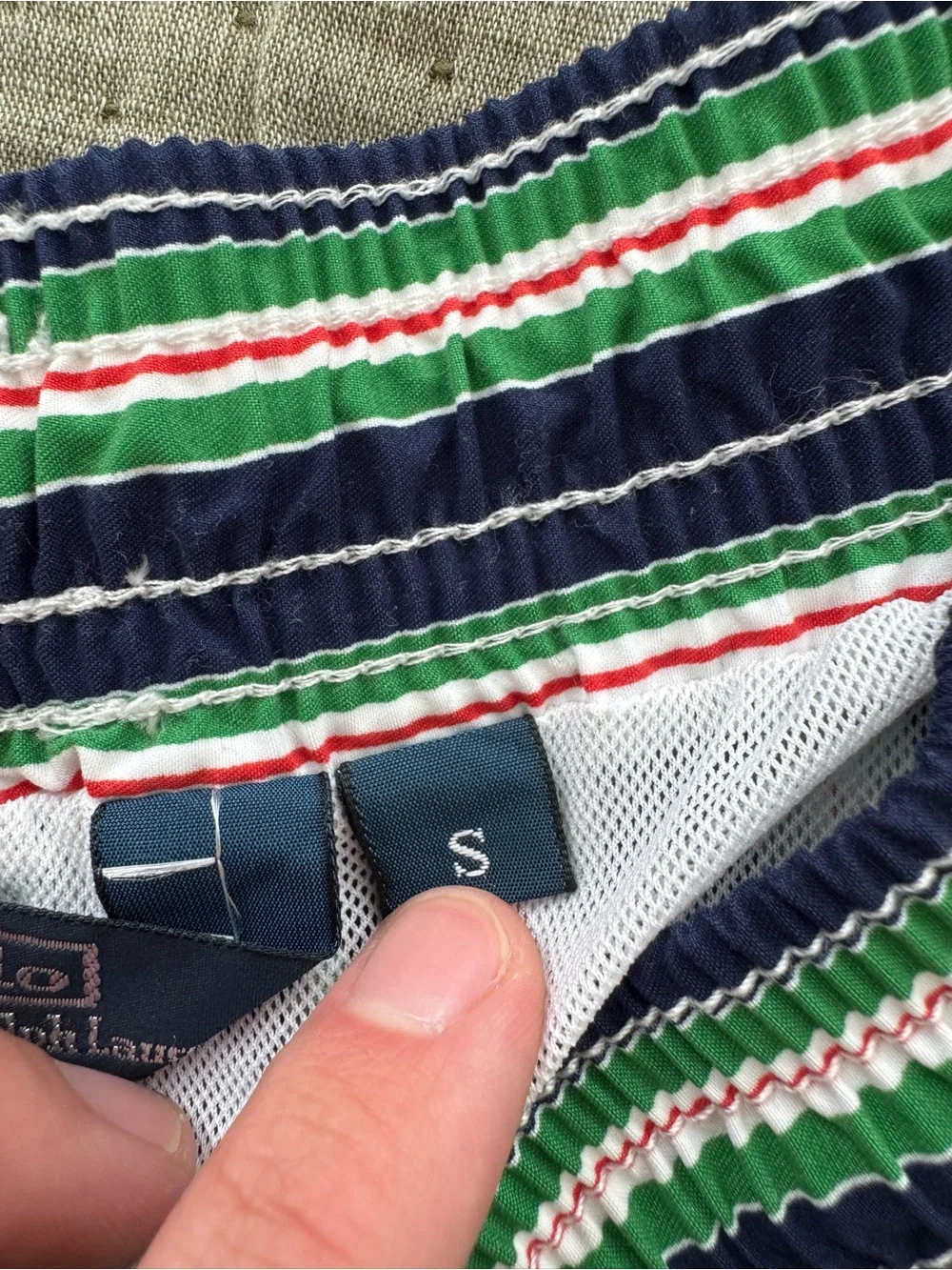 Polo Ralph Lauren Swimwear Vertical Stripe Swim Trunks w/ Liner